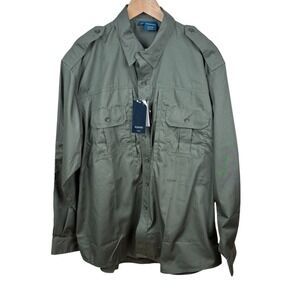 Propper® Tactical Shirt Long Sleeve Teflon Military Work Uniform Button Up Sz XL